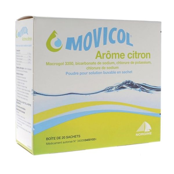 Movicol citron - Medicament contre la constipation - Laxatif osmotique