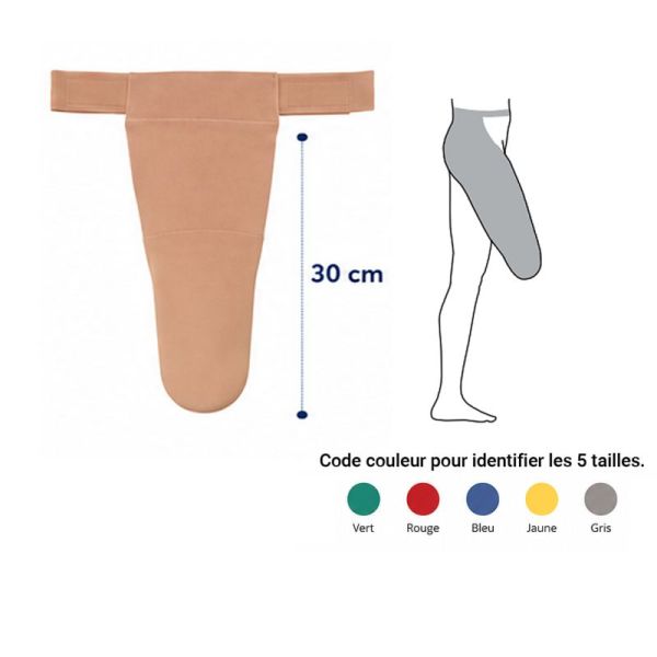 Bonnet couvre-moignon élasto-compressif fémoral - Innothéra Olympique - Hauteur fémorale 30 CM