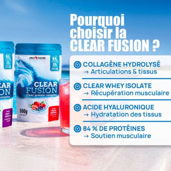 Clear Fusion Proteine - Goût Fruits de la passion - Sachet 500g