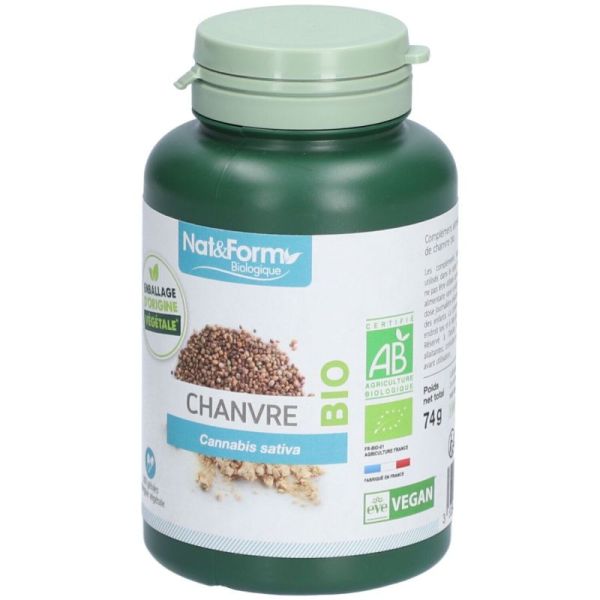 Chanvre Bio - Cannabis Sativa - 200 gélules végétales