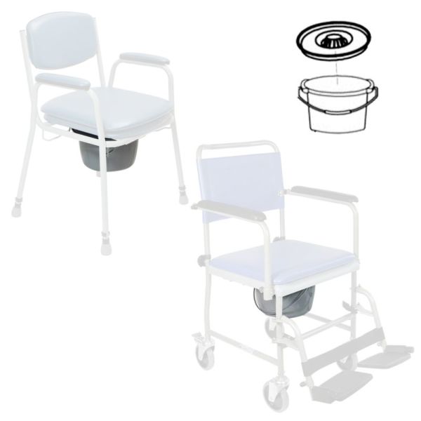 Seau avec couvercle pour chaise WC Kelis ou Onis