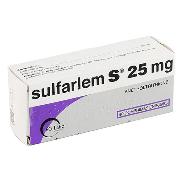 Sulfarlem S 25mg - Sécheresse Yeux et Bouche - 90 comprimés