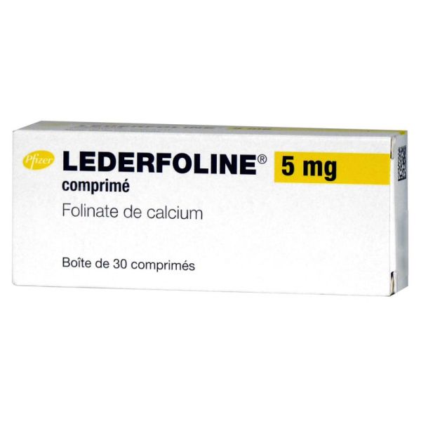 Lederfoline 5 mg - Folinate de calcium - 30 comprimés