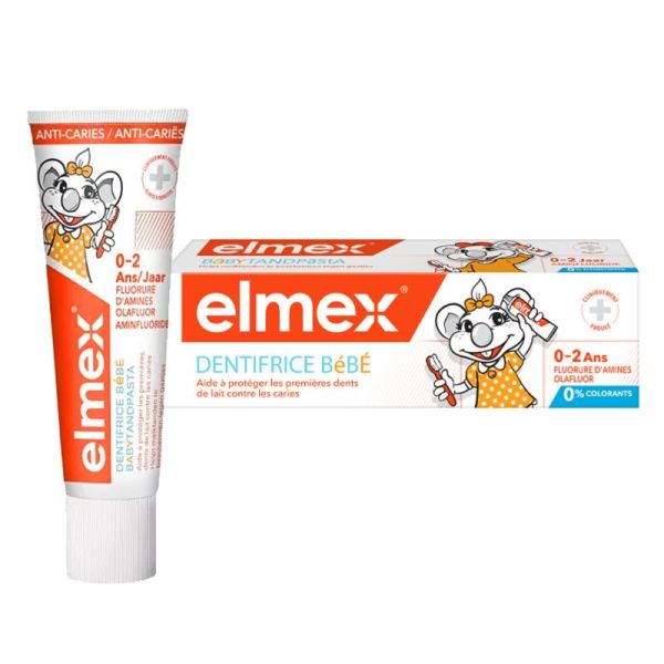 Elmex dentifrice bébé 0-2 ans 50ml est un dentifrice spécialement
