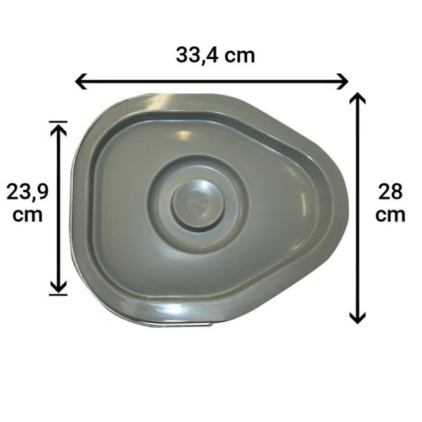 Seau ergonomique 4L avec couvercle pour fauteuil garde-robe Hms Vilgo - Profondeur 12 CM
