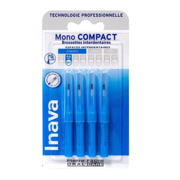 Brossette interdentaire Mono Compact - ISO 1 0,8mm - 4 brossettes