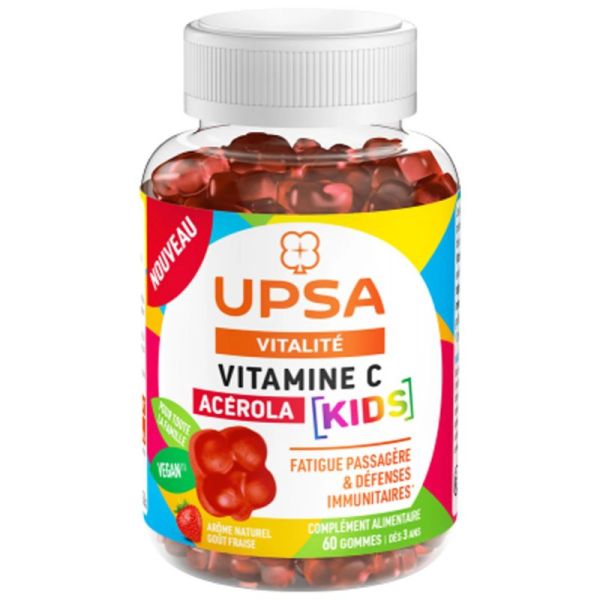 Vitamine C Acérola Kids - Fatigue passagère - Défenses immunitaires - 60 gommes