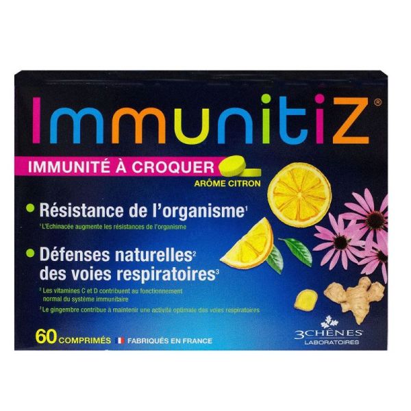 Immunitiz - Résistance de organisme Défenses naturelles voies respiratoires - 60 comprimés à croquer