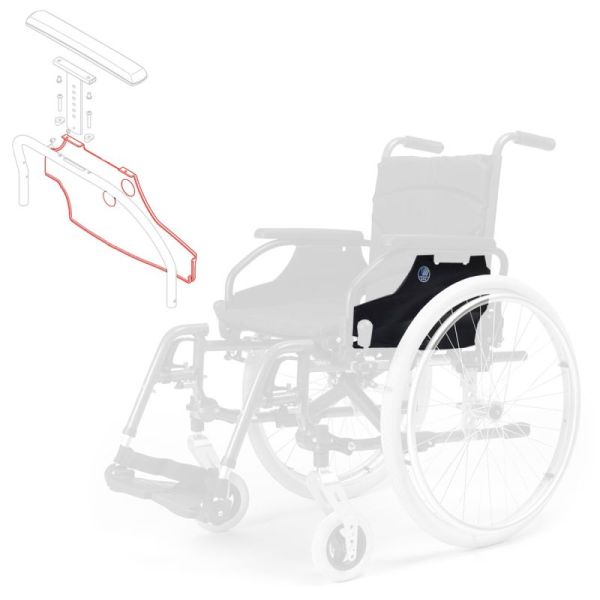 Tôle Plaque accoudoir Gauche Fauteuil roulant D200 et V300