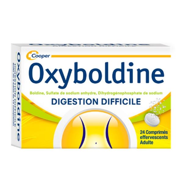Oxyboldine - Digestion difficile - 24 comprimés effervescents