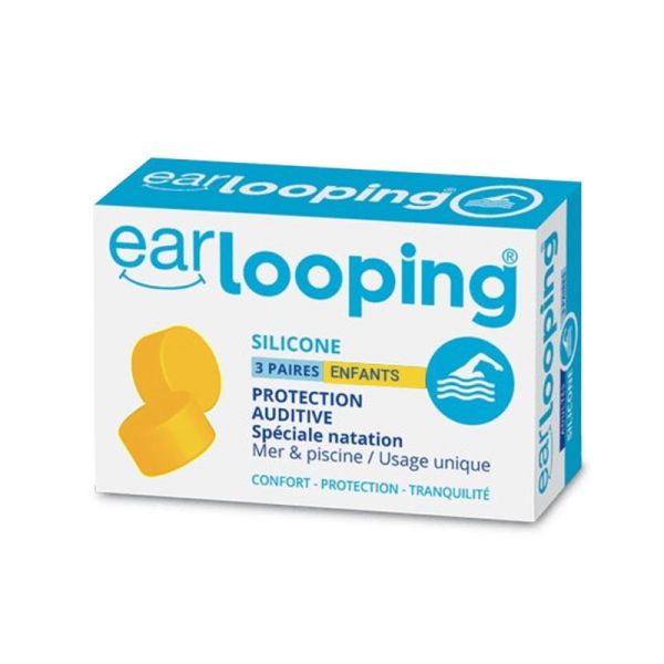 Earlooping Protection Silicone - Mer et Piscine - 3 paires Enfant