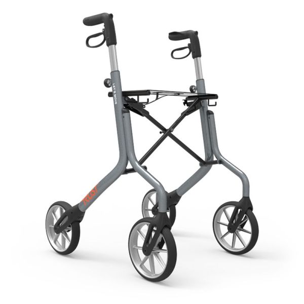 Rollator 4 roues Let's Move - Gris - Sac inclus