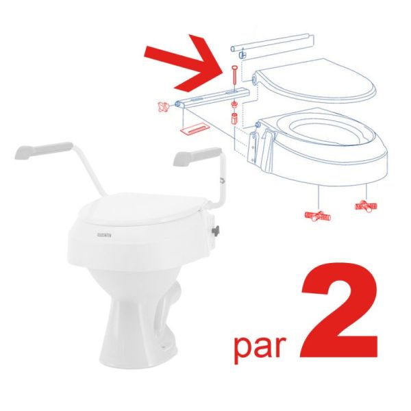 Réhausseur WC Autres accessoires d'hygiène Aides à la toilette 10 cm Siège  de toilette avec couvercle Rehausse WC