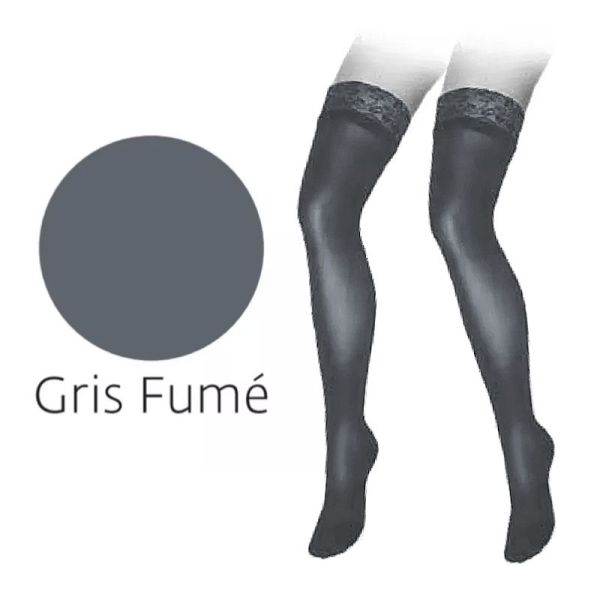 Bas de compression autofixants Transparent - Femme - Classe 2 - Gris fumé - Normal