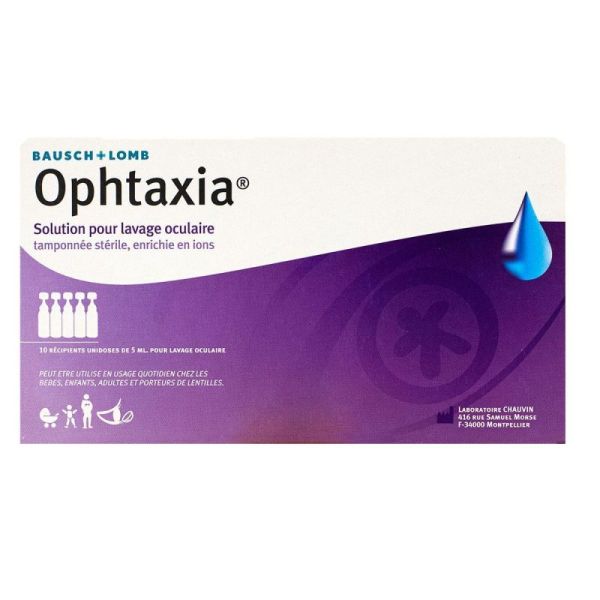 Ophtaxia - Solution Lavage Oculaire - 10 Unidoses 5ml