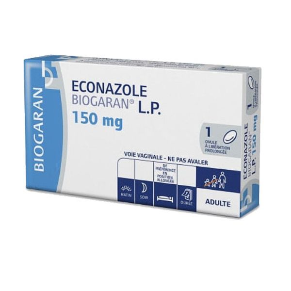 Econazole Lp 150 mg - Mycoses vaginales Candisoses - 1 ovule vaginale