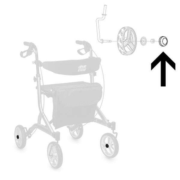 Cache moyeu pour roue de rollator Ultralight