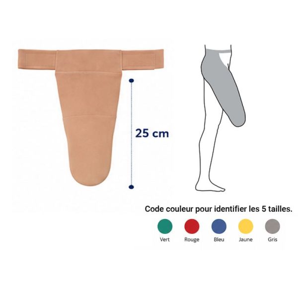 Bonnet couvre-moignon élasto-compressif fémoral - Innothéra Olympique - Hauteur fémorale 25 CM