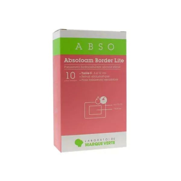 Absofoam Border Lite - Pansement Hydrocellulaire Absorption Moyenne - Bte 10