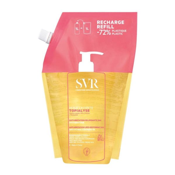Éco Recharge Huile de douche ou de bain Topialyse - 1L