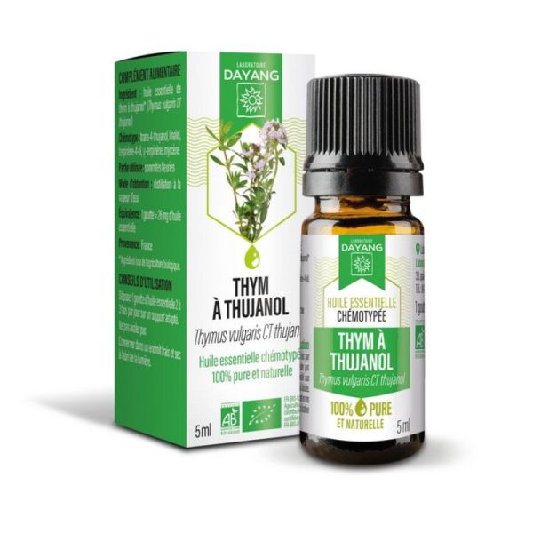 Huile essentielle Thym à thujanol Bio - Flacon 5 ml