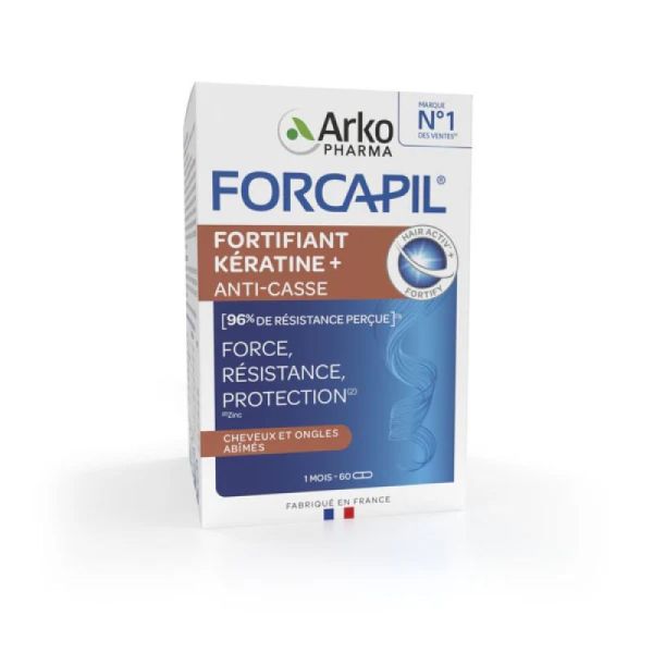 Forcapil Fortifiant Kératine + Anti-casse - 60 gélules
