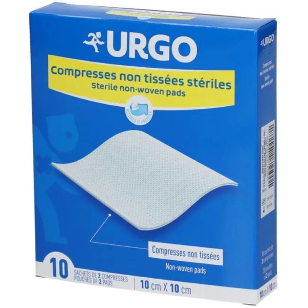 Compresses de gaze stérile - Non Tissées - 10 x 10 cm - Bte 10