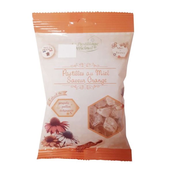 Pastilles Miel Saveur Orange - Estipharm - Sachet 80G