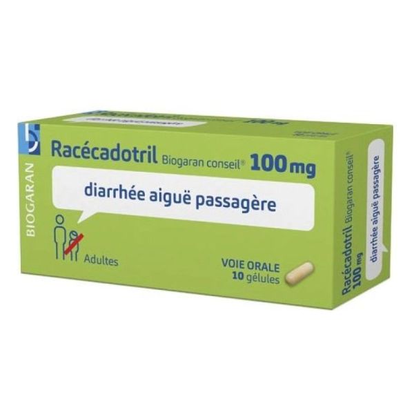 Racécadotril 100 mg - Diarrhée aiguë passagère - 10 gélules
