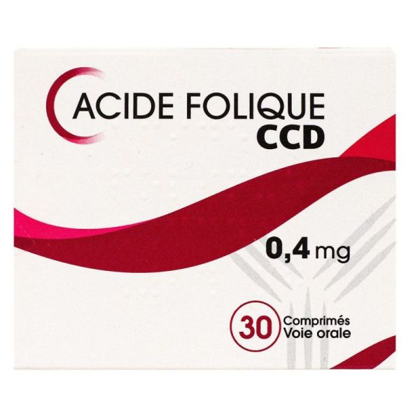 Acide Folique CCD 0,40mg - 30 comprimés