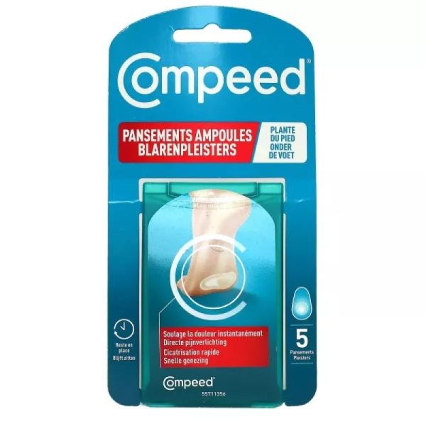 Pansements Ampoule plante du pied Sport - Boîte de 5
